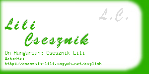 lili csesznik business card